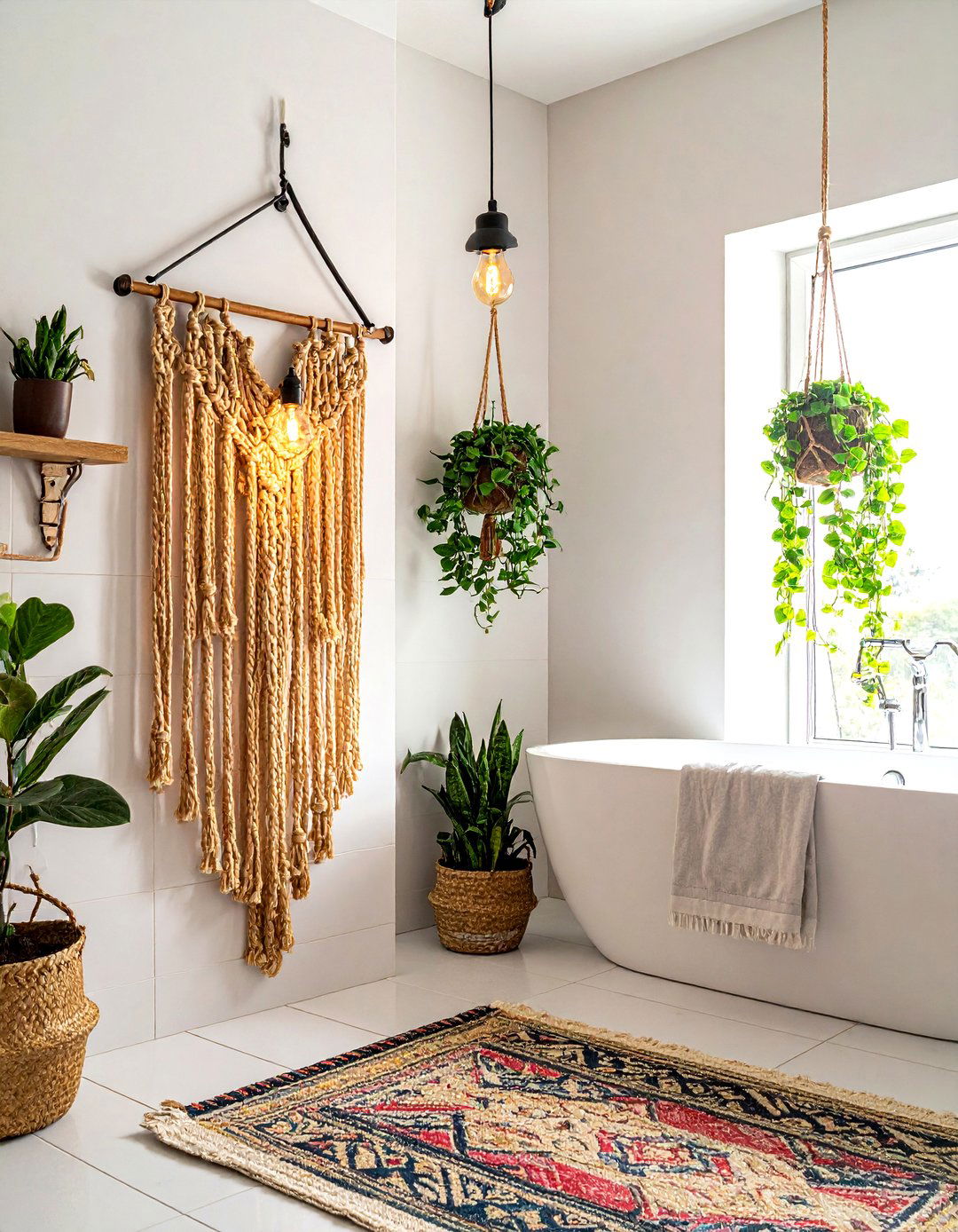 Boho bathroom wall light - 30 bathroom sconce ideas