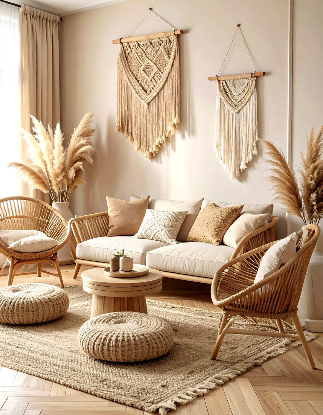 Boho beige living room - 30 modern beige living room ideas