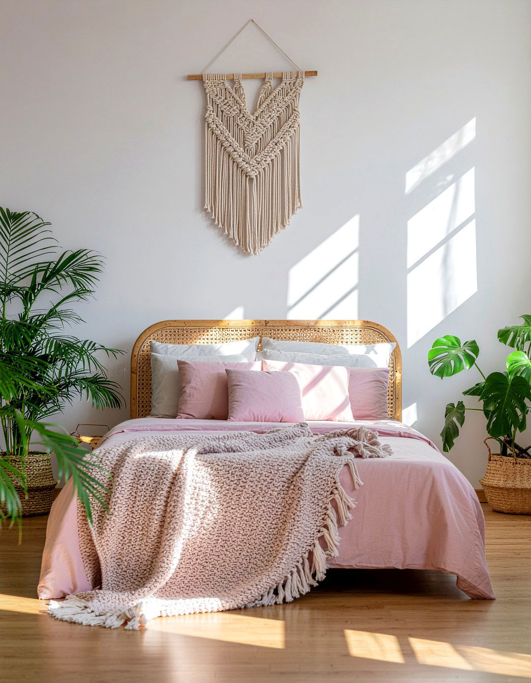 Boho blush pink bedroom - 30 blush pink bedroom ideas