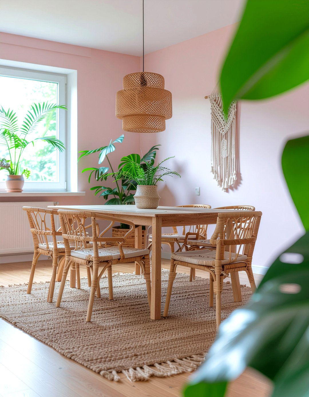 Boho blush pink dining room - 30 blush pink dining room ideas