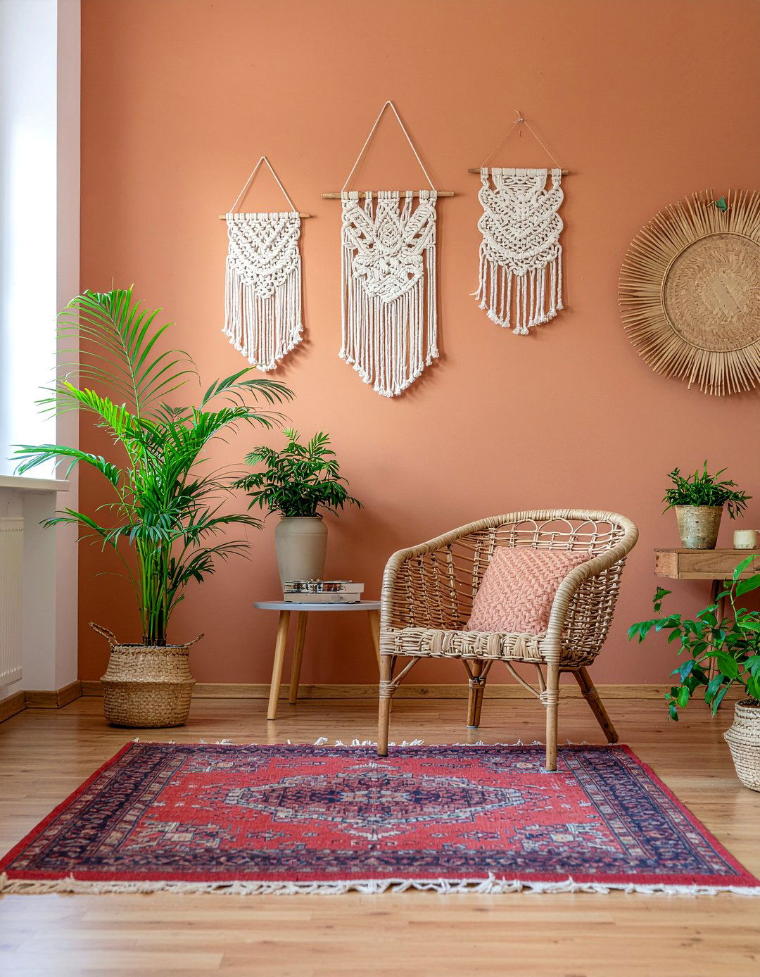 Boho burnt orange living room - 30 burnt orange living room ideas