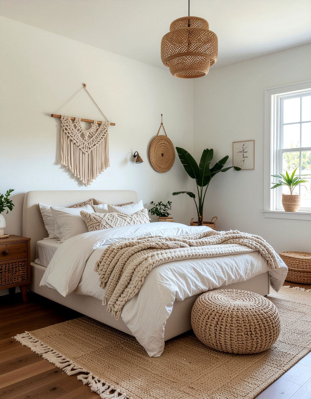 Boho cream bedroom - 30 cream bedroom ideas