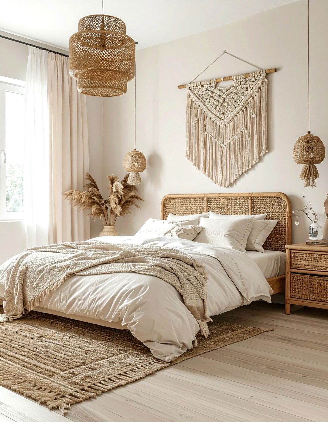 Boho cream bedroom - 30 contemporary cream bedroom ideas