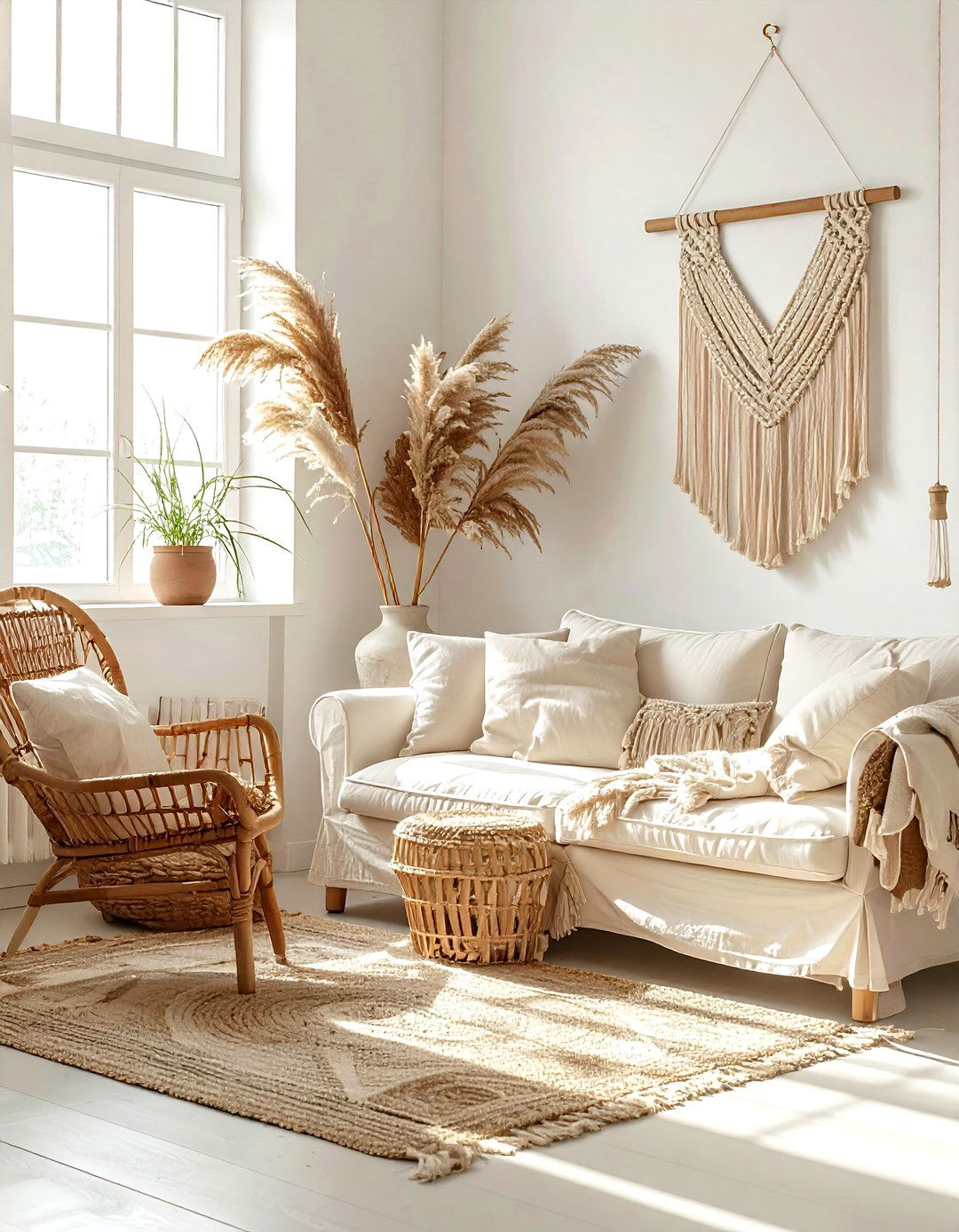 Boho cream living room - 30 modern cream living room ideas