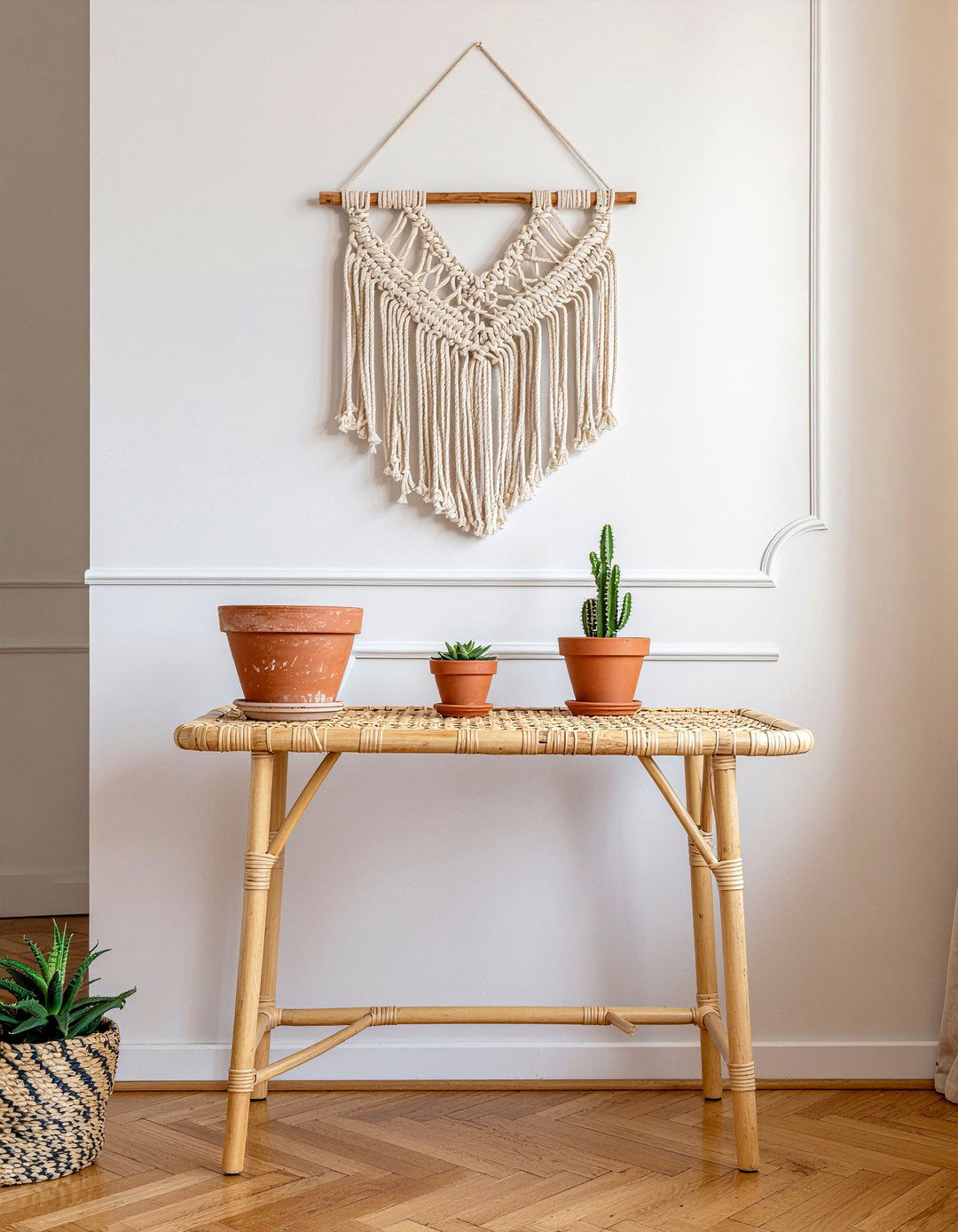 Boho entry table - 30 living room entry table ideas