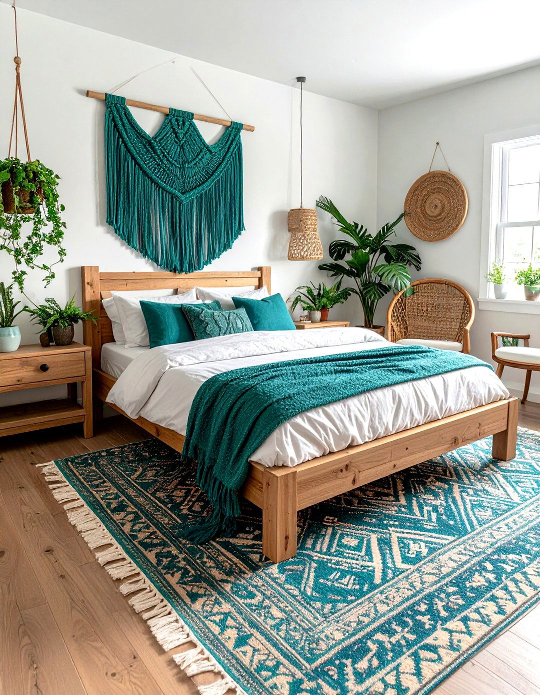 Boho farmhouse teal bedroom - 30 farmhouse teal bedroom ideas