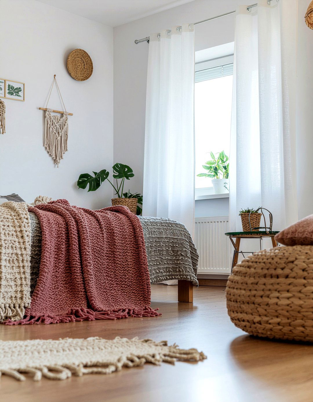 Boho fringed curtains - 30 bedroom drapes