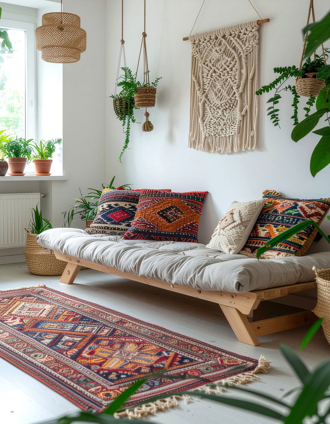 Boho futon for guest room - 30 bedroom sofa bed ideas
