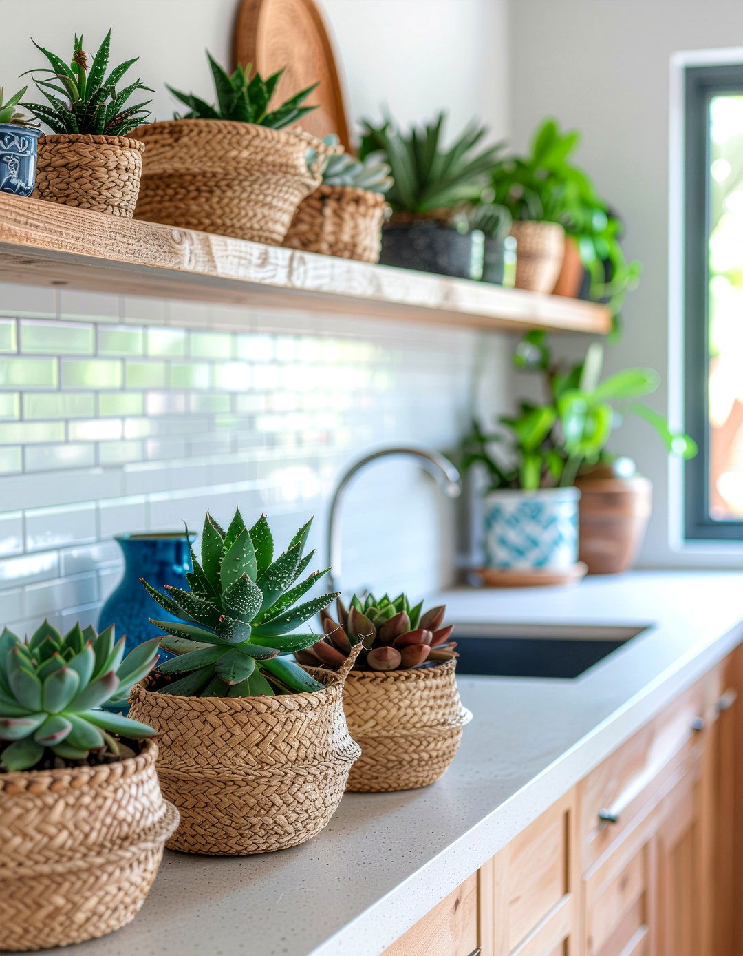 Boho kitchen succulents - 30 kitchen succulent ideas