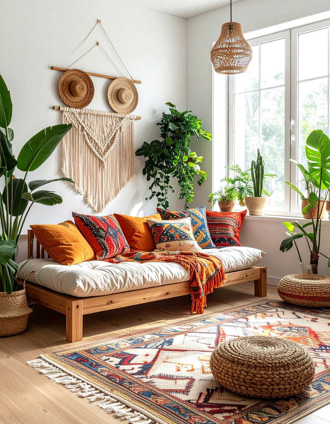 Boho living room futon - 30 living room futon ideas