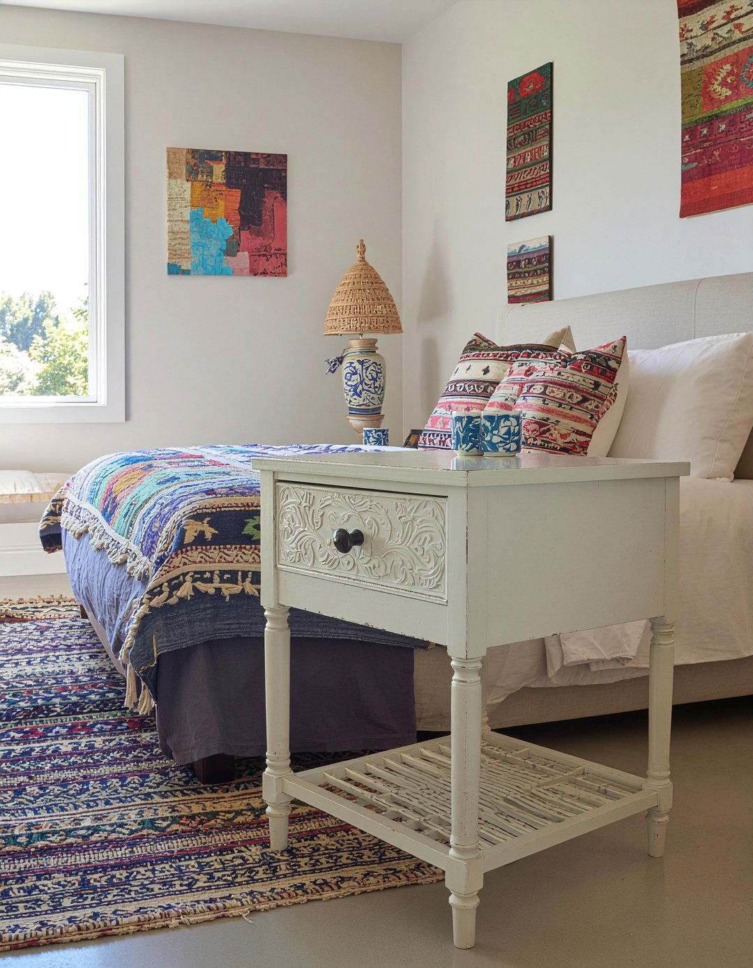 Boho nightstand - 30 bedroom modern nightstands