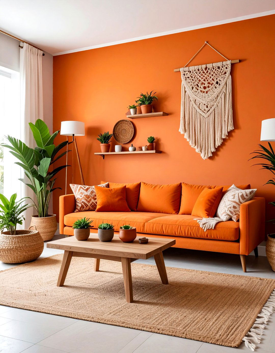 30 Bright Orange Living Room Ideas for a Bold Statement
