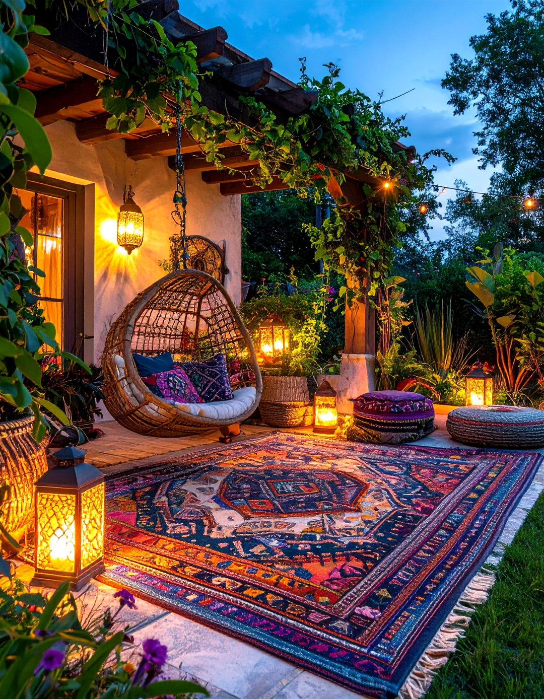 Boho patio - 30 chic decor ideas