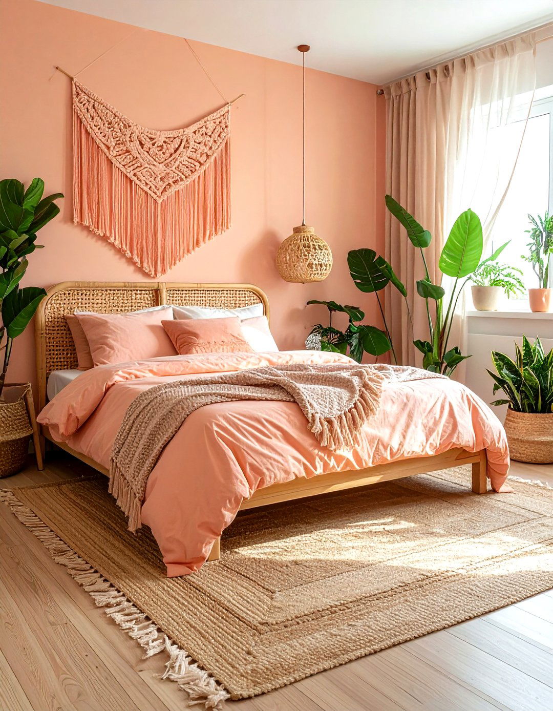 Boho peach bedroom - 30 peach bedroom ideas