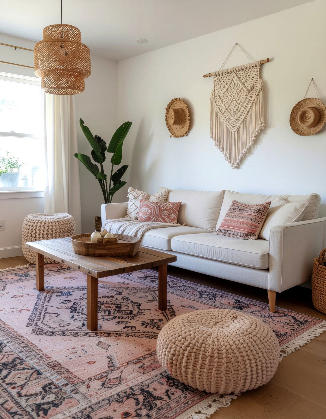 Boho peach living room - 30 peach living room ideas