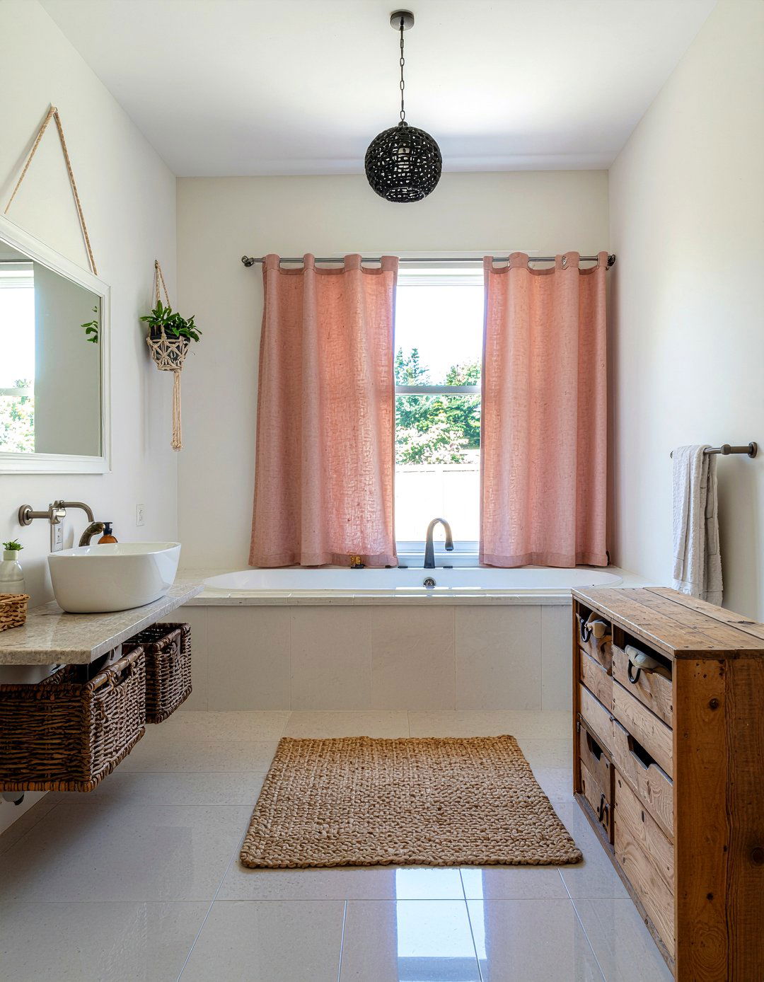 Boho rental bathroom - 30 rental bathroom ideas