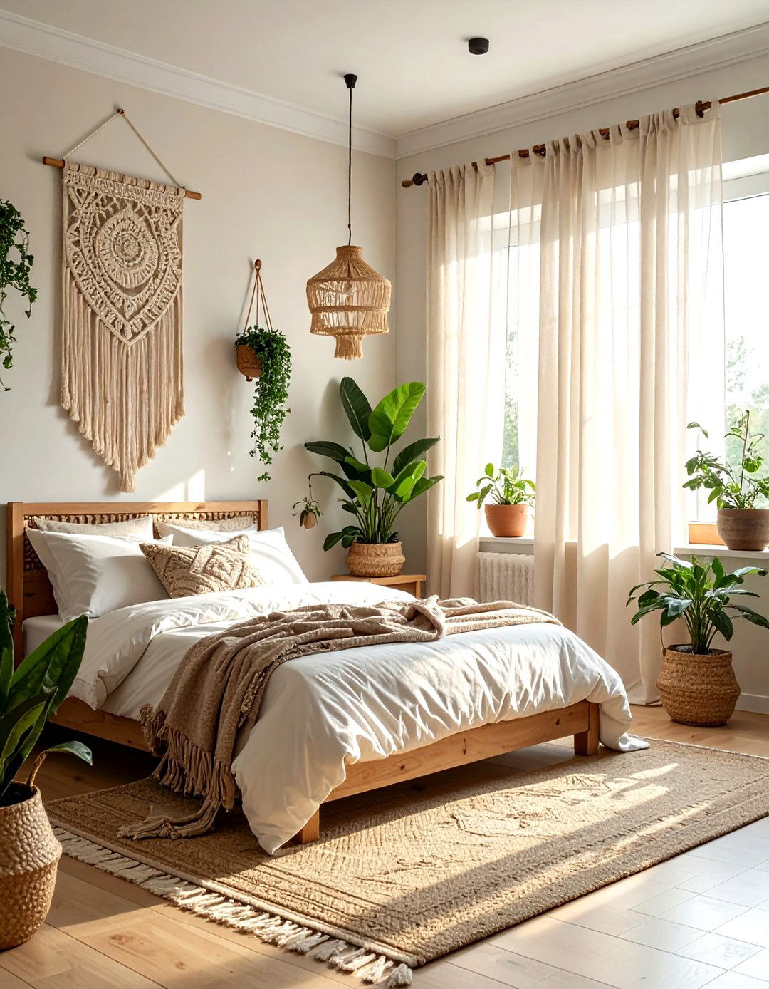 Boho sheer curtains with tassels - 30 sheer curtain ideas