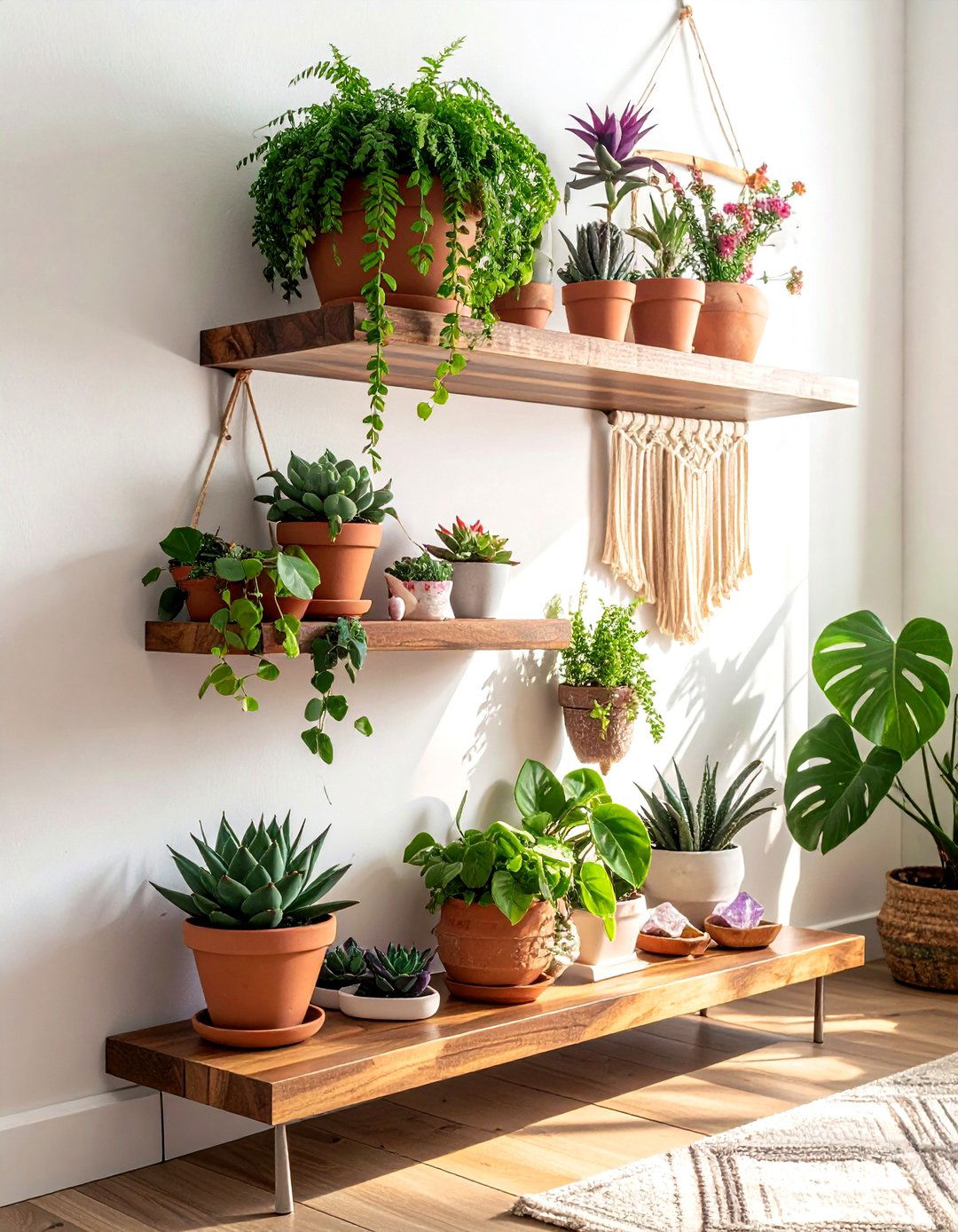 Boho shelf styling - 30 shelf vignette ideas