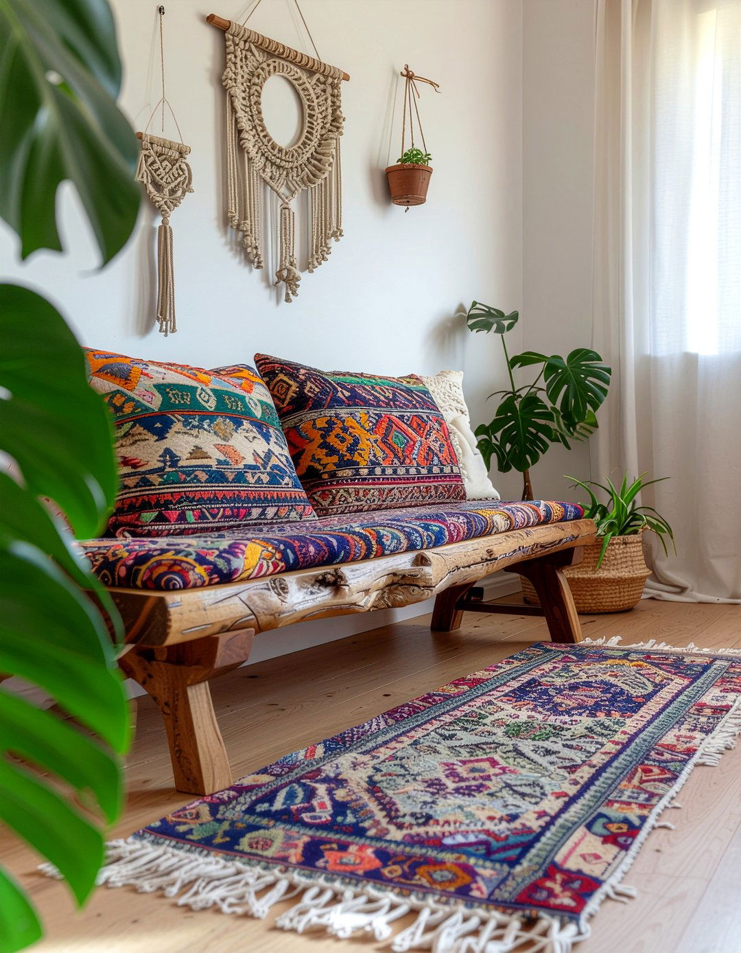 Boho style bench - 30 bedroom end of bed benches