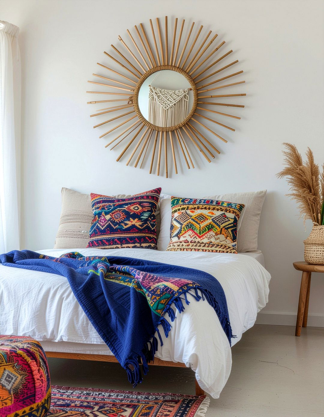 Boho sunburst mirror - 30 bedroom sunburst mirrors