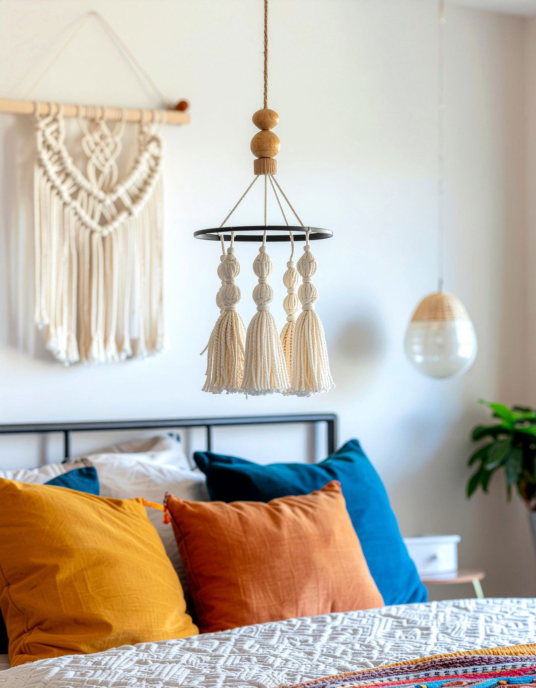 Boho tassel pendant - 30 bedroom pendant lights