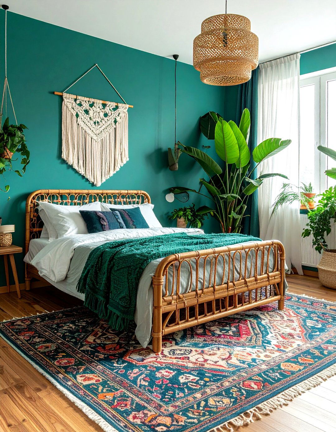 Boho teal bedroom - 30 cool teal bedroom ideas