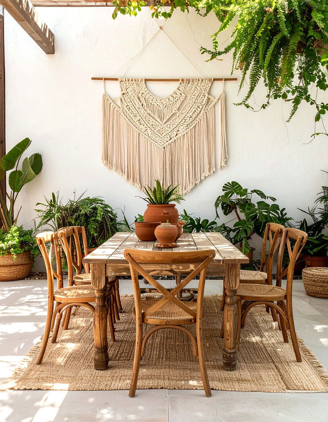 Boho terracotta dining - 30 terracotta dining room ideas