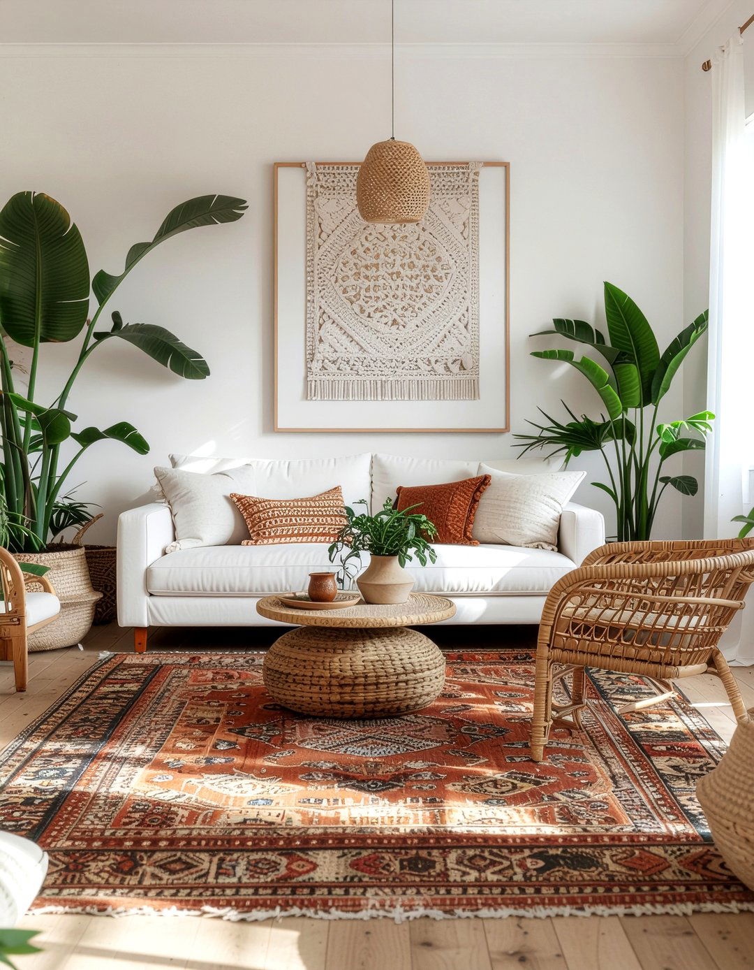 Boho terracotta living room - 30 terracotta living room ideas