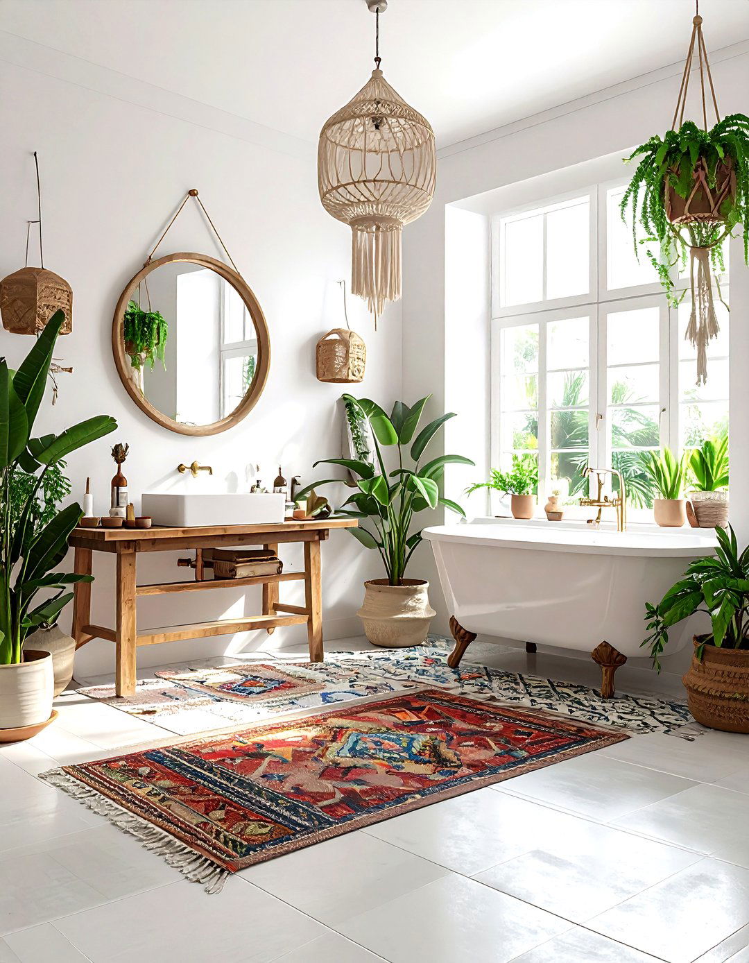 Boho tropical bathroom - 30 tropical bathroom ideas