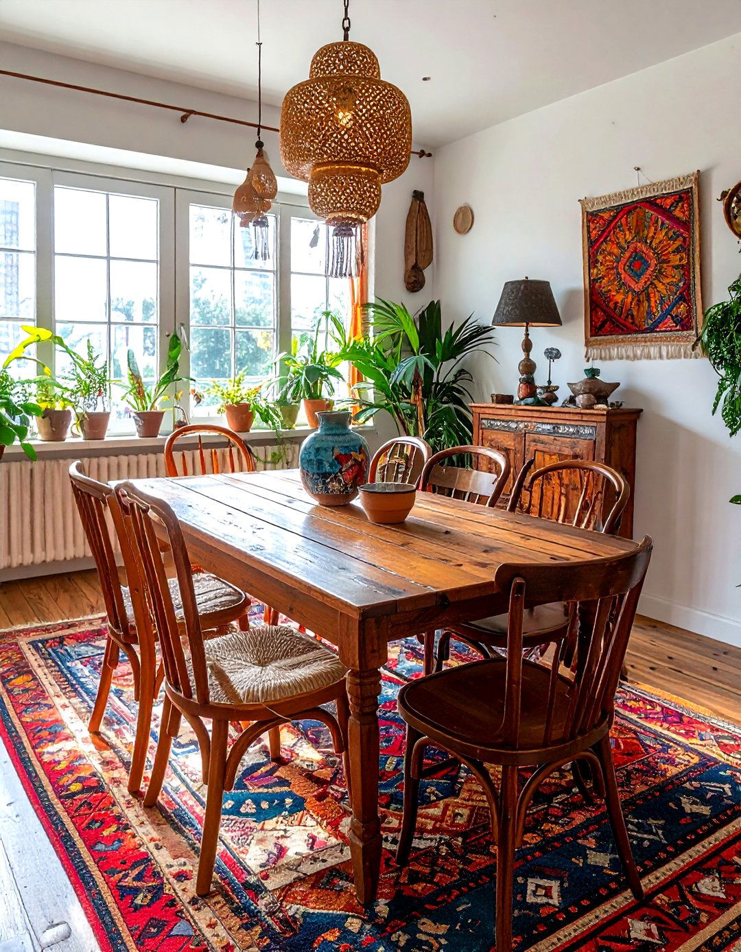 Boho vintage dining room - 30 vintage dining room ideas