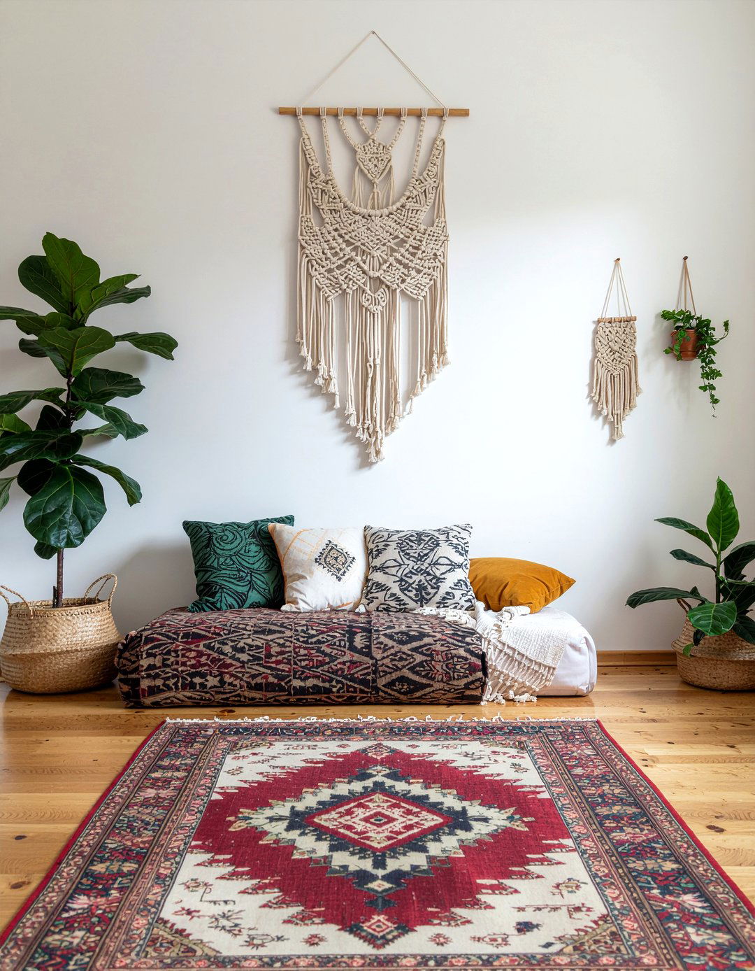 Boho wall stencil - 30 living room wall stencils