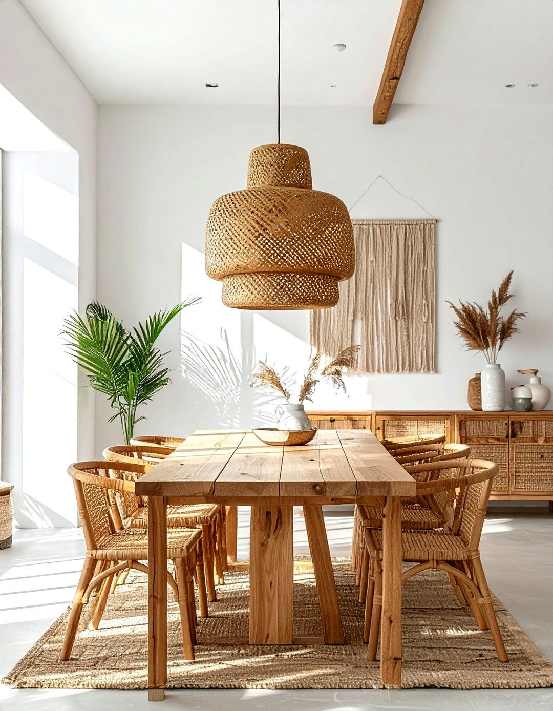 Boho wicker dining chairs - 30 wicker dining chair ideas