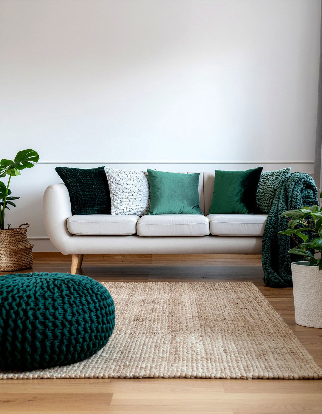 Boiled Wool Cushions - 30 wool living room ideas