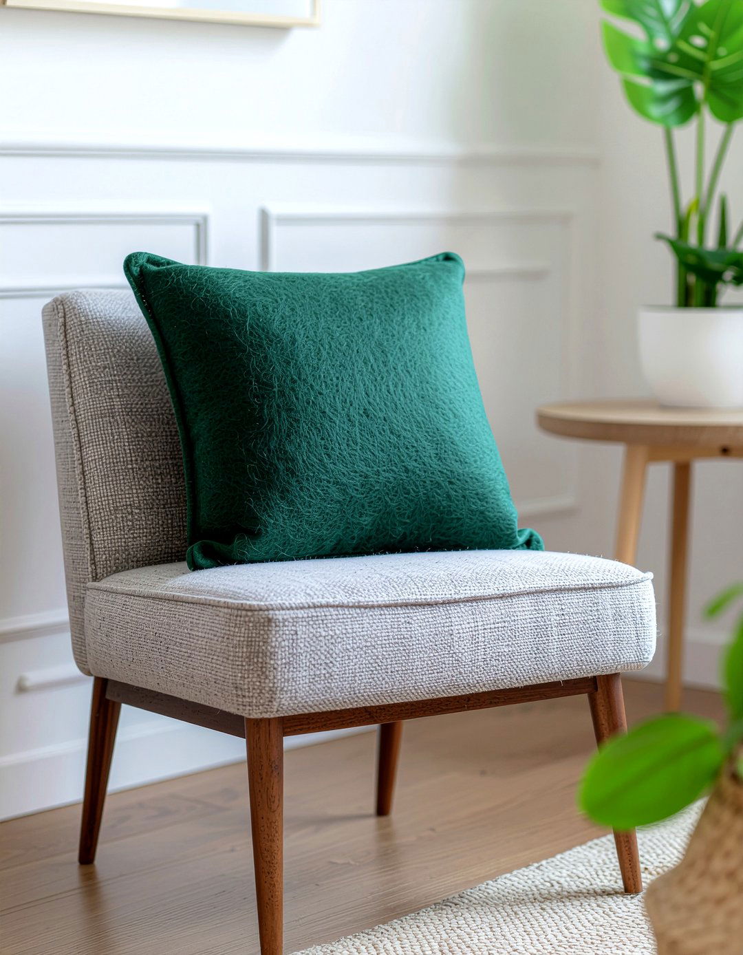 Boiled Wool Throw Pillow - 30 wool bedroom ideas