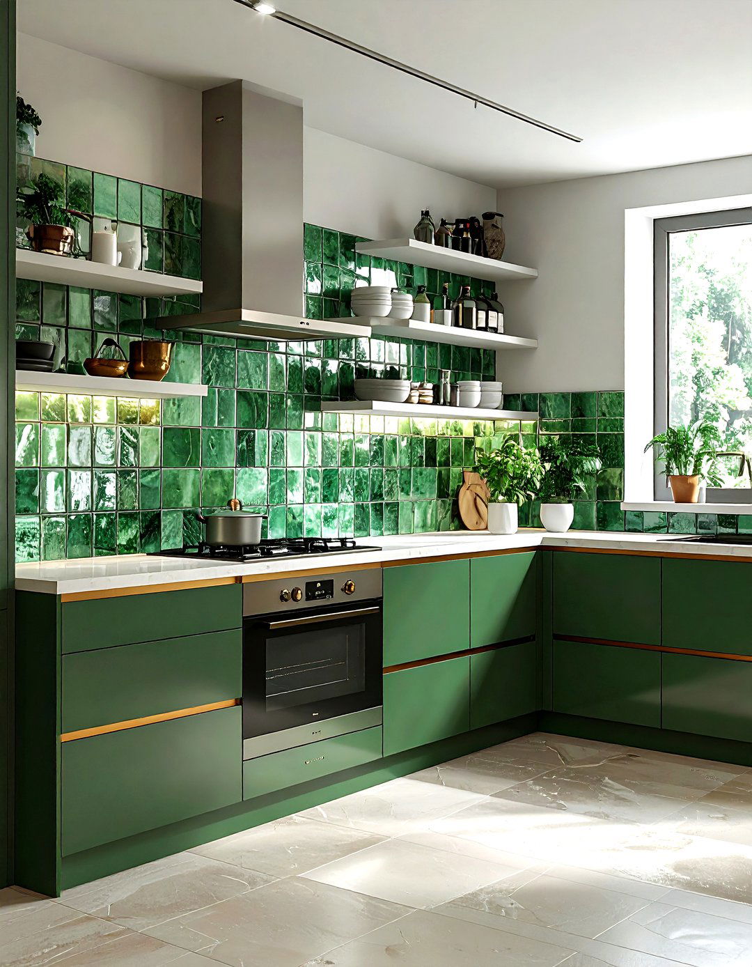 Bold Backsplash Tile - 30 kitchen statement piece ideas