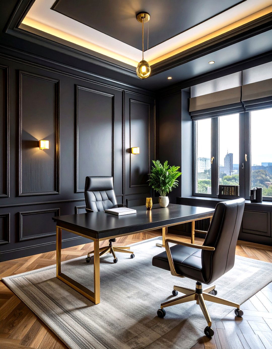 Bold Black Molding - 30 crown molding ideas