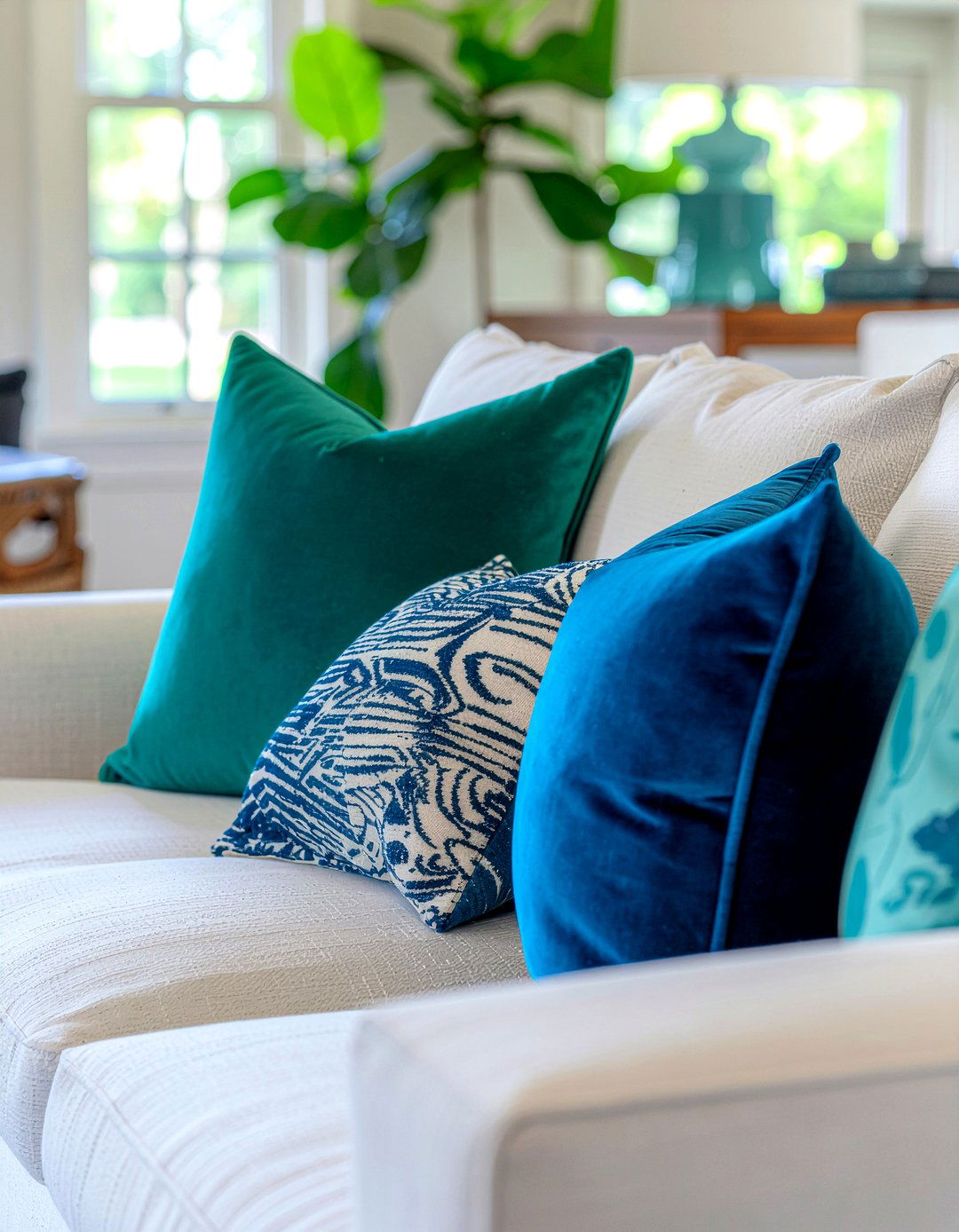 Bold Color Pop Pillows - 30 living room throw pillow arrangement