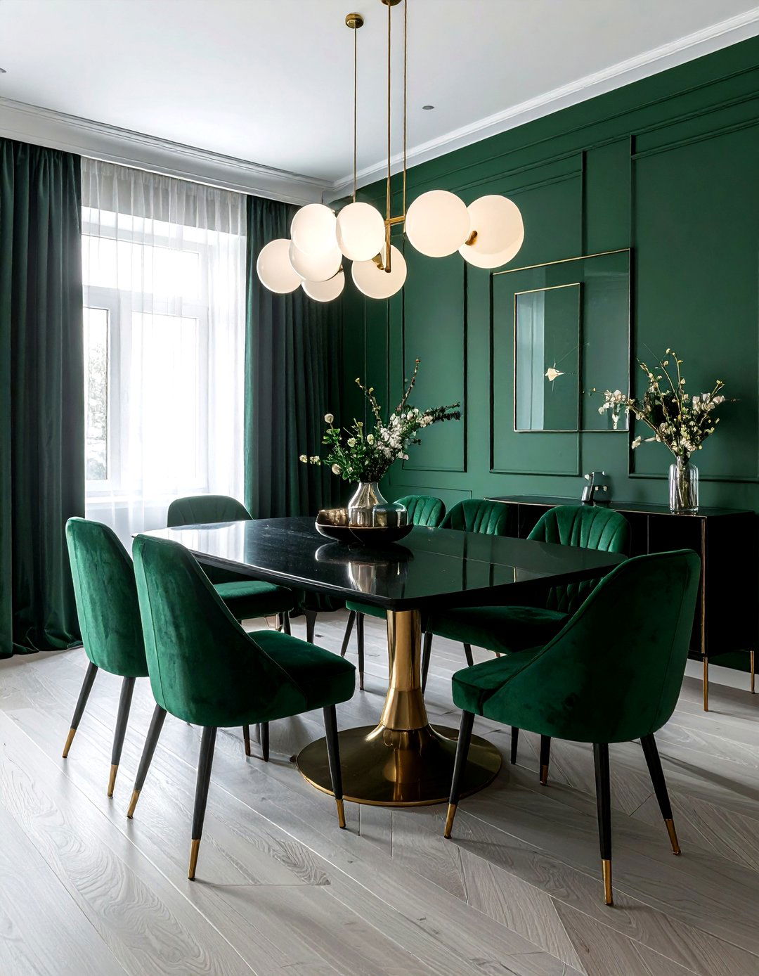 Bold Monochrome Dining Room - 30 Charleston dining room ideas