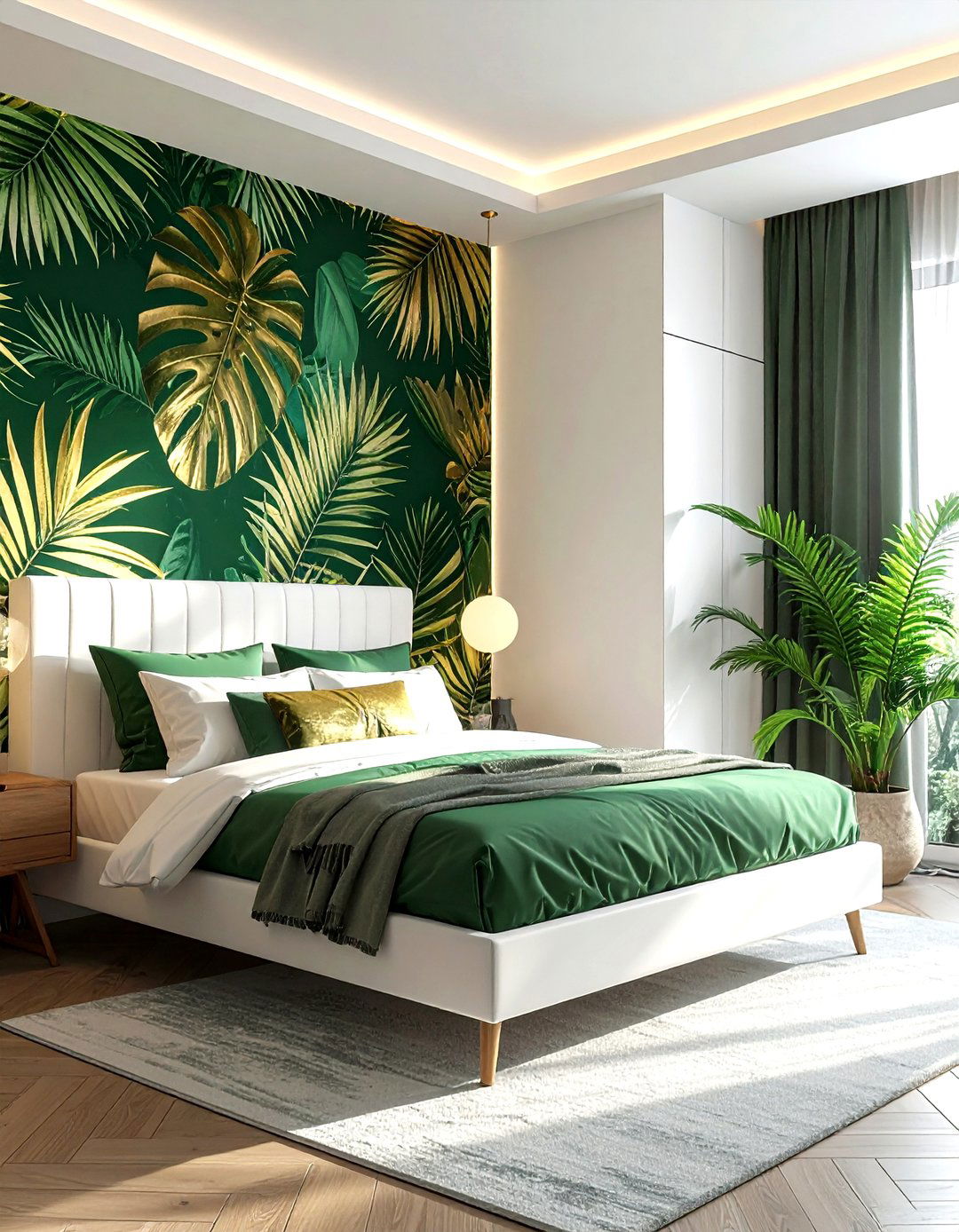 Bold Patterned Wallpaper - 30 bedroom statement piece ideas