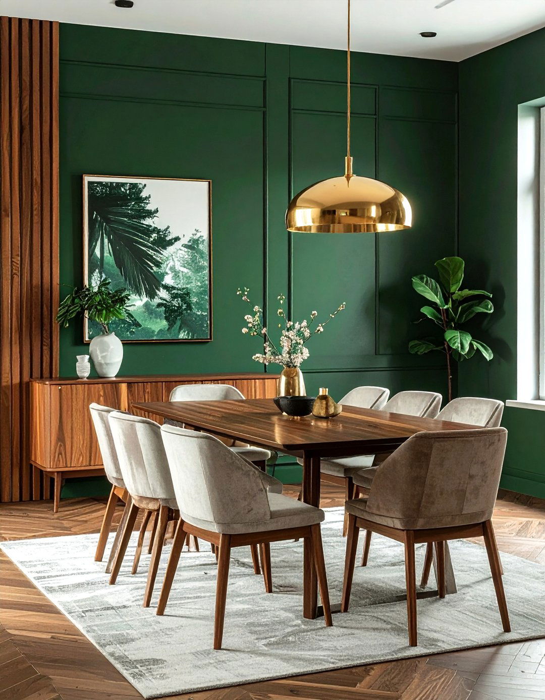 Bold accent wall - 30 mid-century modern decor ideas