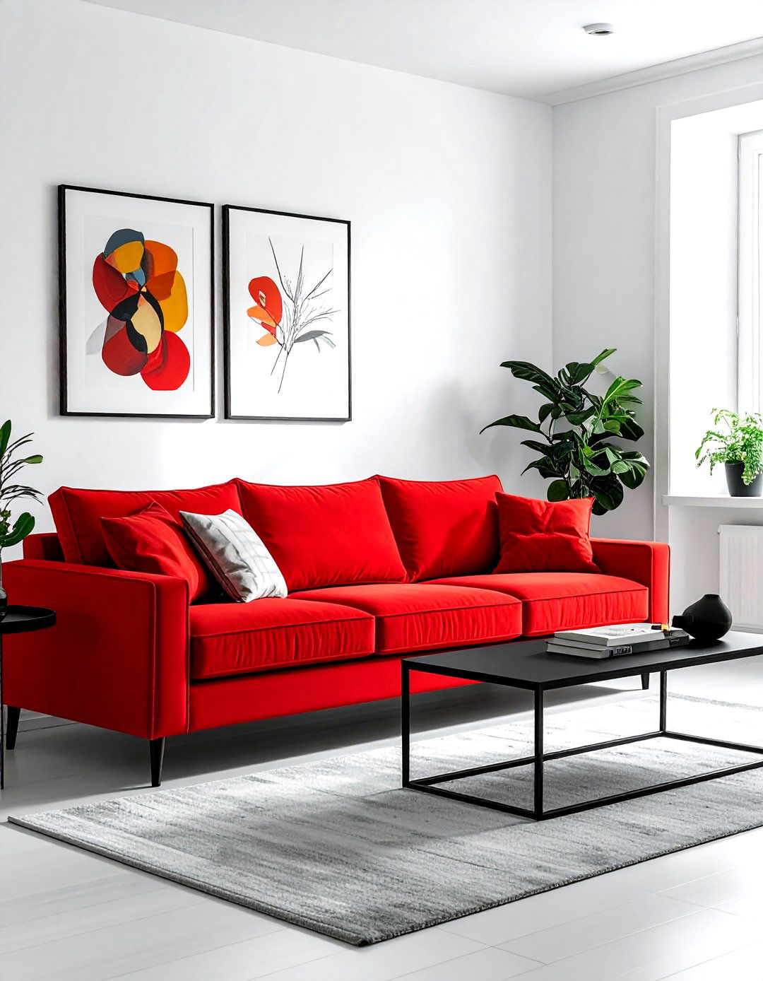 Bold color track arm sofa - 30 living room track arm sofa ideas