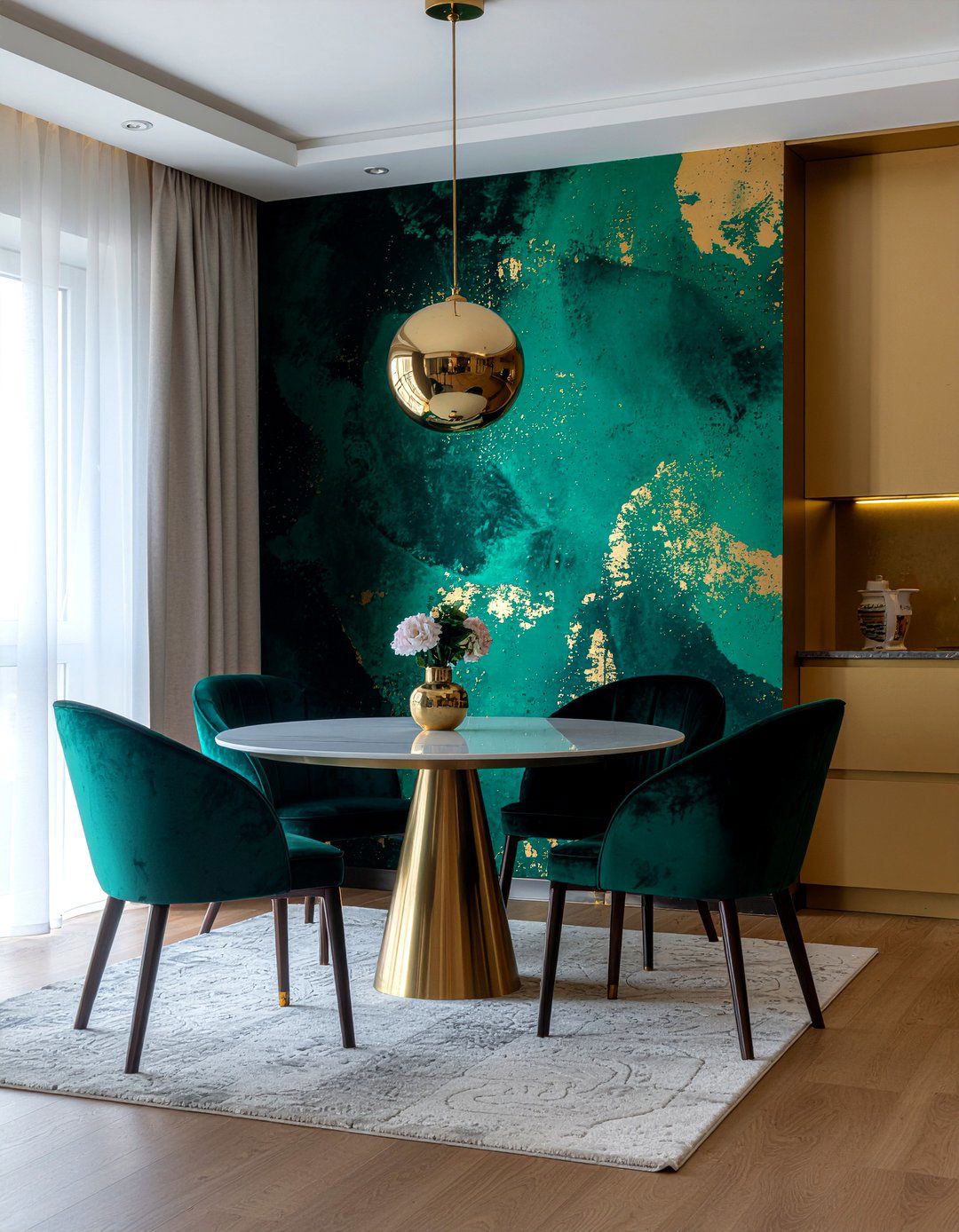 Bold colorful wallpaper - 30 dining room wallpaper ideas
