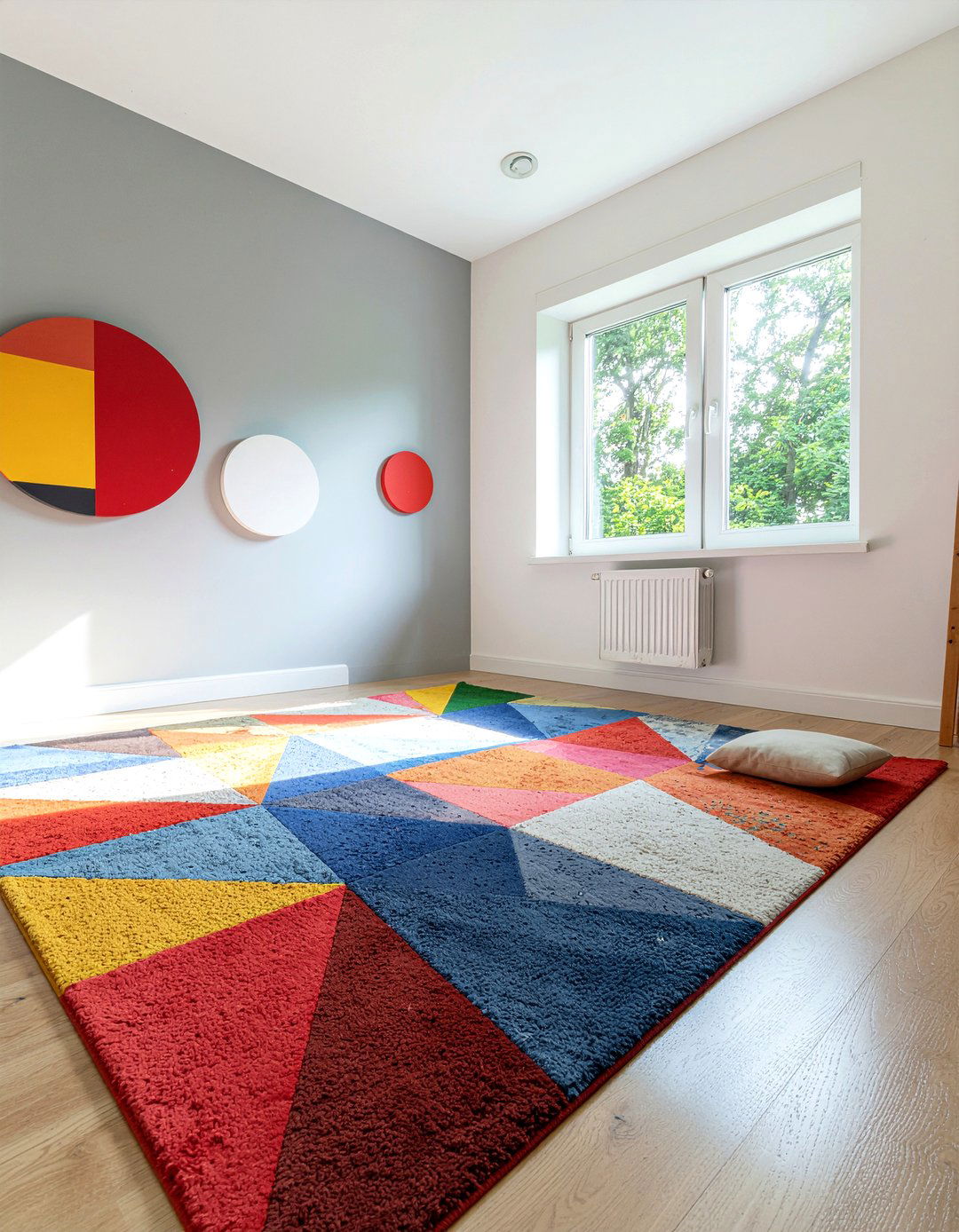 Bold geometric shapes - 30 maximalist living room ideas