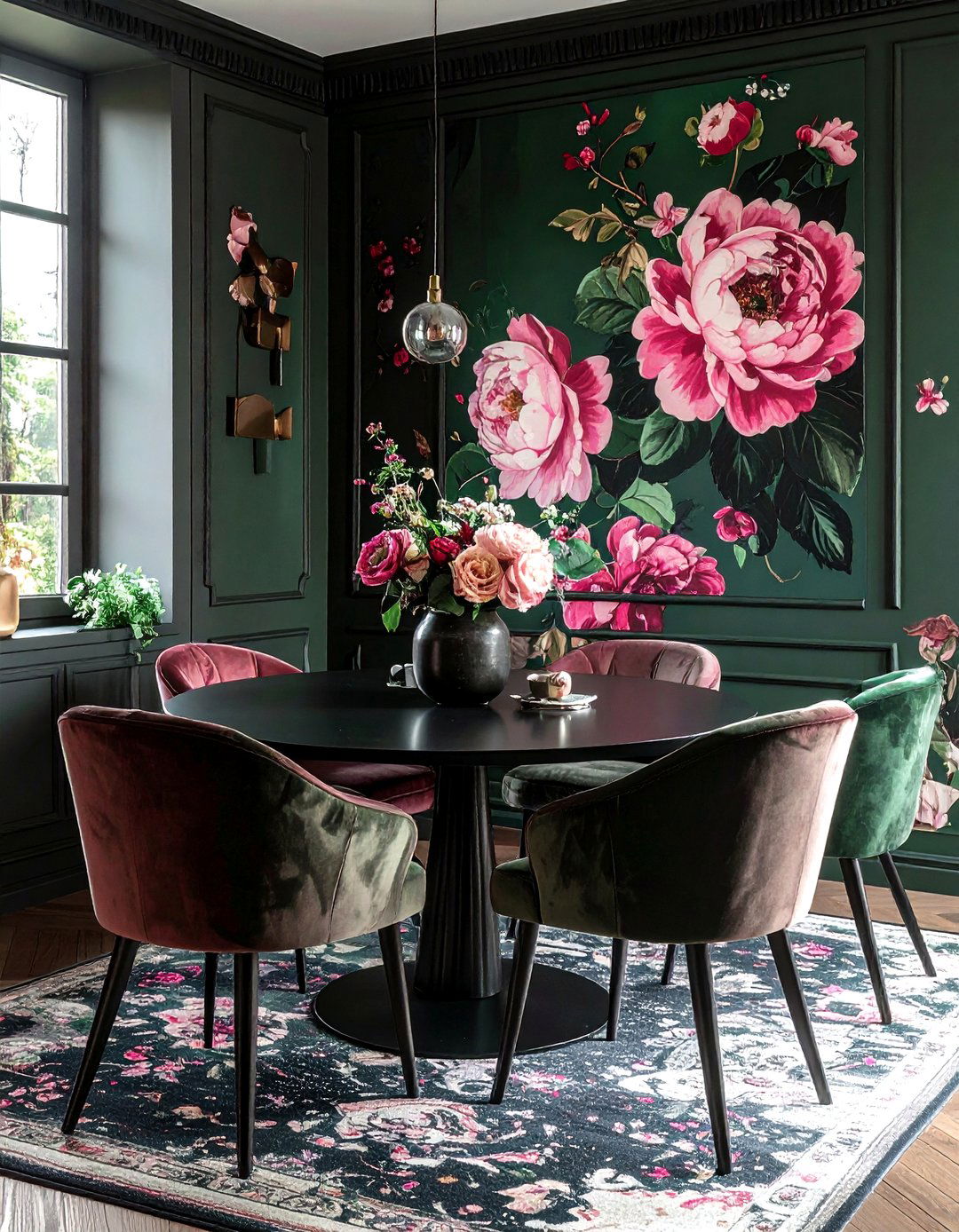 Bold wallpaper dining room - 30 dining room enhancement ideas