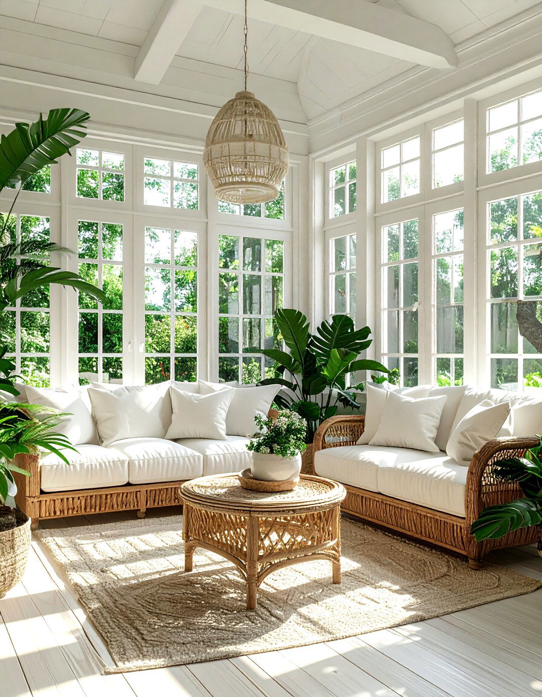 Bone White Sunroom - 30 neutral color scheme ideas