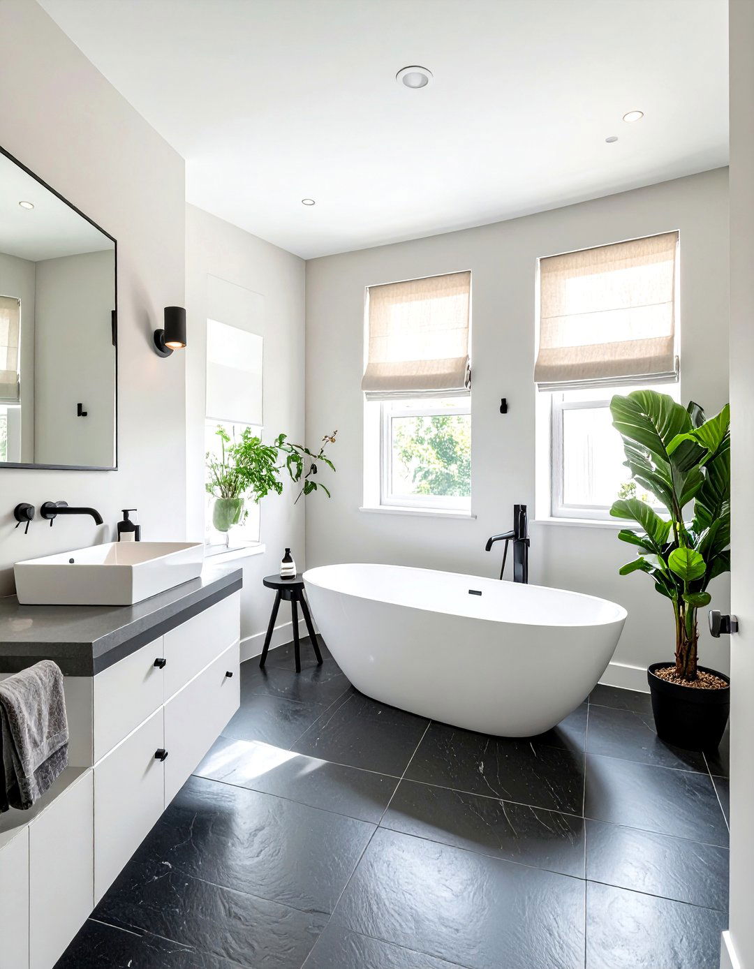 Bone white bathroom walls - 30 off-white bathroom ideas