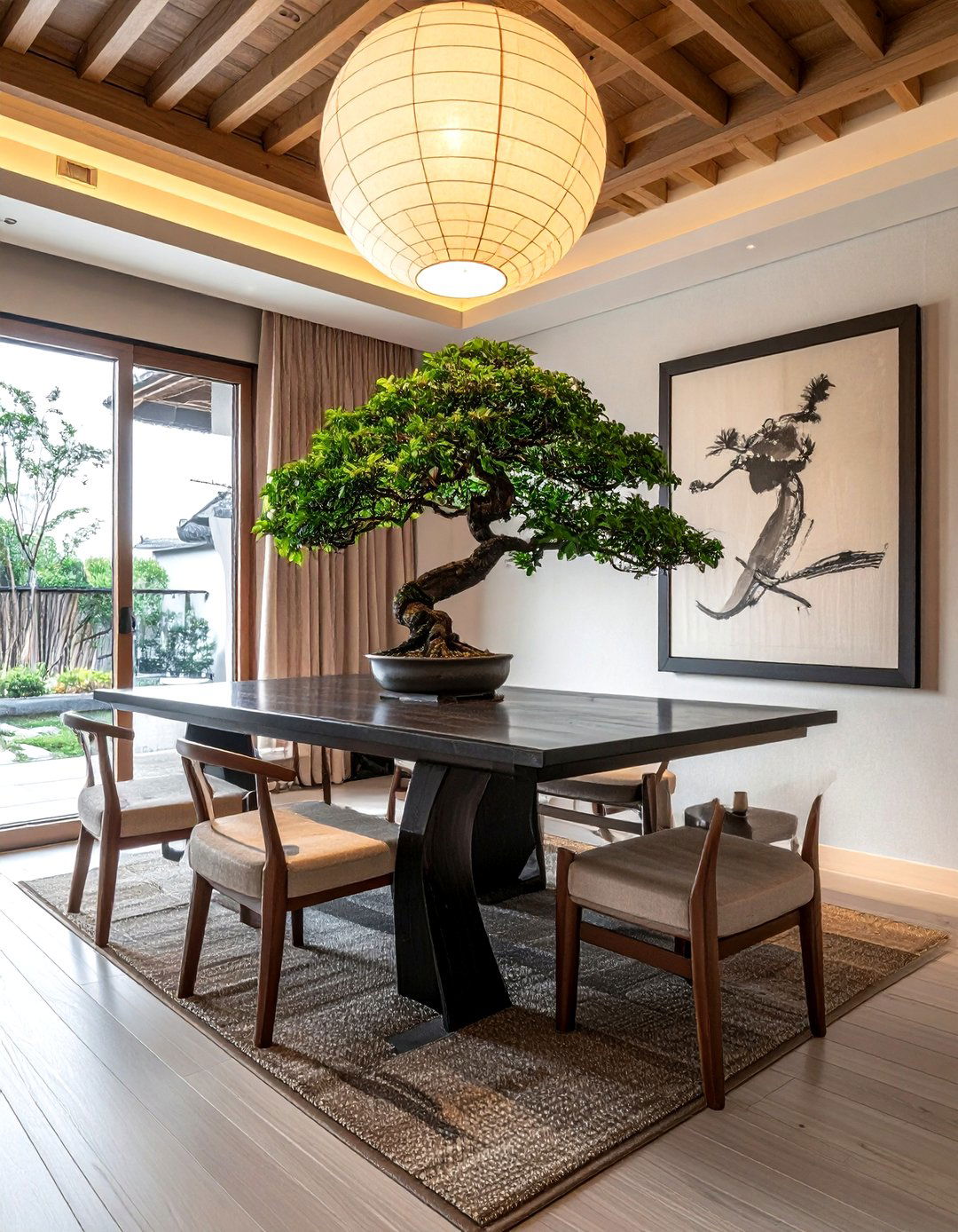 Bonsai Dining Decor - 30 Asian dining room ideas