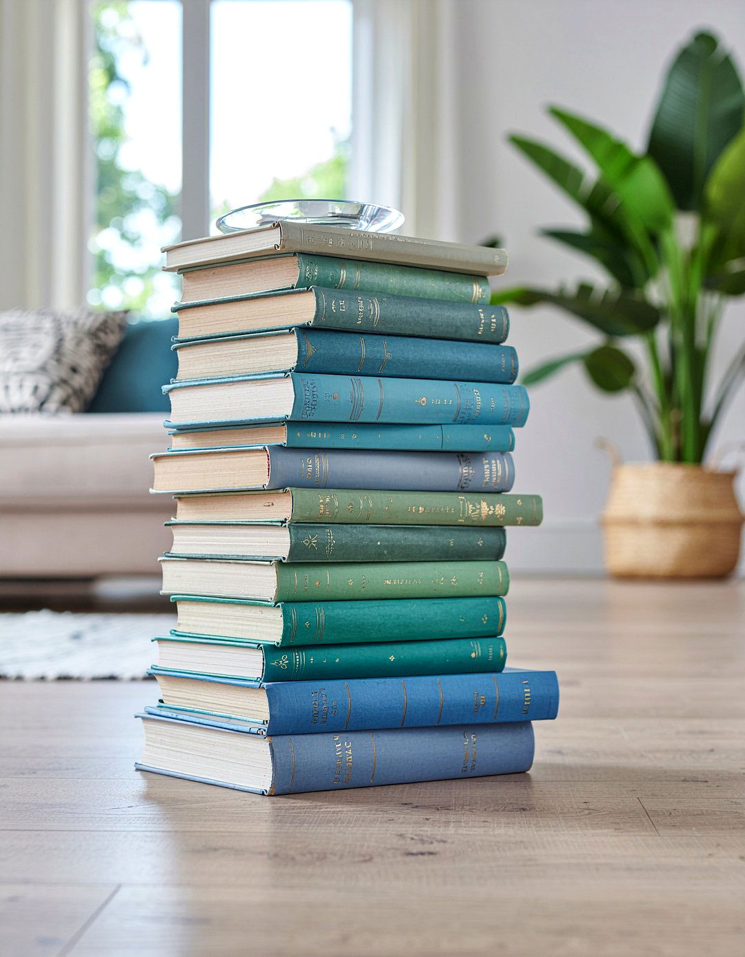 Book Stack Side Table - 30 repurposed living room ideas