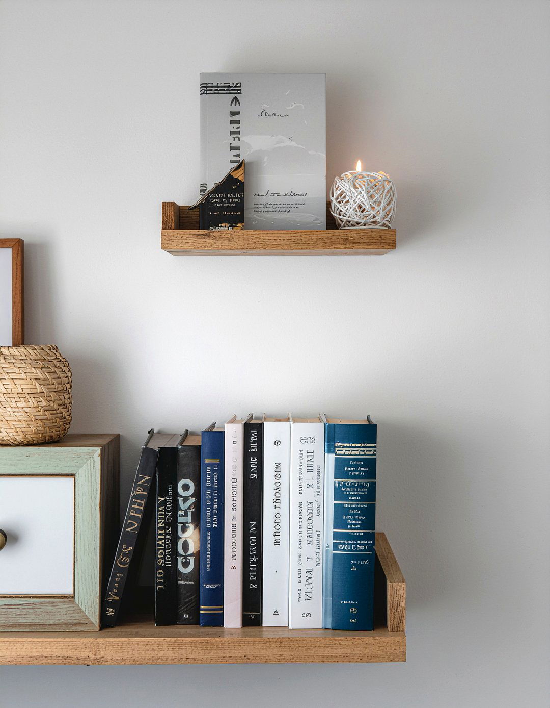 Book Wall Shelf - 30 upcycled bedroom ideas