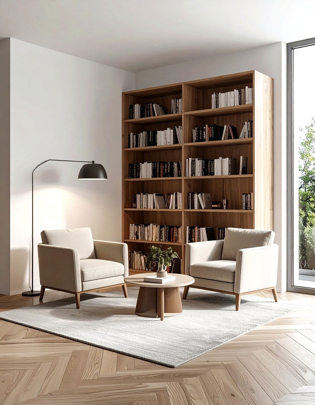 Bookcase Wall Seating - 30 living room furniture settings